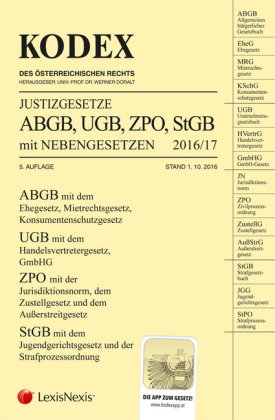 KODEX Justizgesetze 2016/17 (f. Österreich)