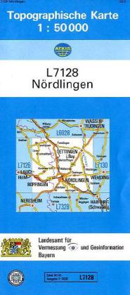 Topographische Karte Bayern Nördlingen