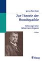 Zur Theorie der Homöopathie