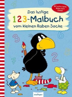 Das lustige 1 2 3 - Malbuch vom kleinen Raben Socke