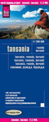 World Mapping Project Reise Know-How Landkarte Tansania, Ruanda, Burundi (1:1.200.000). Tanzania, Rwanda, Burundi / Tanzanie, Rouanda, Burundi / Tanzania, Ruanda, Burundi