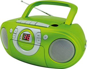 Radio, CD-Player und Kassettenrekorder mit Kopfhörerbuchse - grün