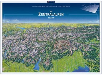 KOMPASS Panorama Die Zentralalpen, Le Alpi, Poster