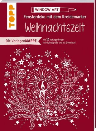 Vorlagenmappe Fensterdeko mit dem Kreidemarker - Weihnachtszeit