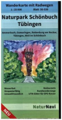 NaturNavi Wanderkarte mit Radwegen Naturpark Schönbuch - Tübingen