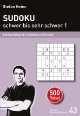 SUDOKU - schwer bis sehr schwer 1