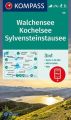 KOMPASS Wanderkarte Walchensee, Kochelsee, Sylvensteinstausee