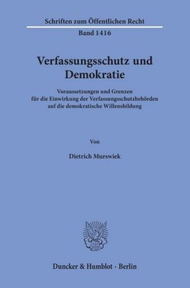 Verfassungsschutz und Demokratie.