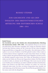 Zur Geschichte und aus den Inhalten der erkenntniskultischen Abteilung der Esoterischen Schule 1904 bis 1914