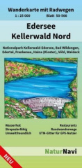 NaturNavi Wanderkarte mit Radwegen Edersee - Kellerwald Nord