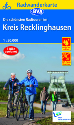 Radwanderkarte BVA Die schönsten Radtouren im Kreis Recklinghausen, 1:50.000, reiß- und wetterfest, GPS-Tracks Download