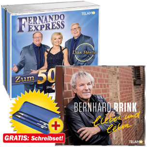 Bernhard Brink - lieben und leben + Fernando Express - Das Beste zum 50. Jubiläum + GRATIS Schreibset