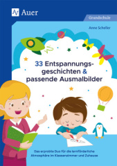 33 Entspannungsgeschichten & passende Ausmalbilder