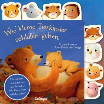 Wie kleine Tierkinder schlafen gehen