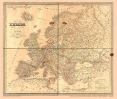 Historische Karte: Europa 1832 [gerollt]