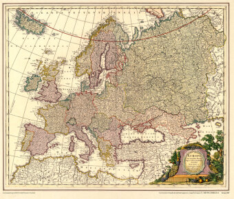 Historische Karte: Europa 1687 [gerollt]