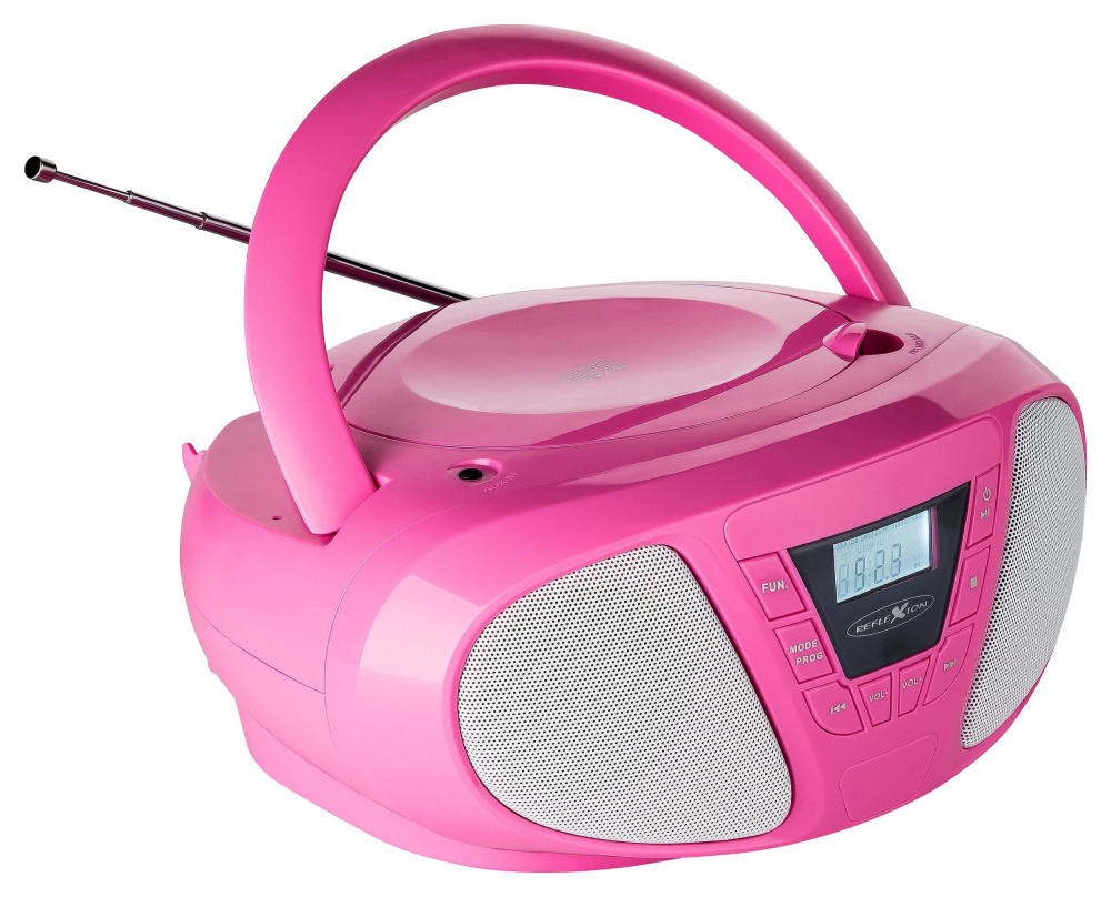 Boombox-Radio mit CD pink