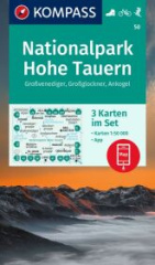 KOMPASS Wanderkarten-Set 50 Nationalpark Hohe Tauern, Großvenediger, Großglockner, Ankogel (3 Karten) 1:50.000