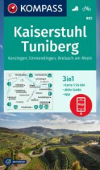 KOMPASS Wanderkarte 883 Kaiserstuhl, Tuniberg, Kenzingen, Emmendingen, Breisach am Rhein 1:25.000