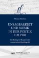 Unsagbarkeit und Musik in der Poetik um 1900