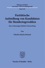 Paritätische Aufstellung von Kandidaten für Bundestagswahlen.