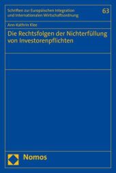 Die Rechtsfolgen der Nichterfüllung von Investorenpflichten