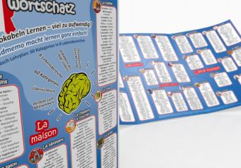 mindmemo Lernfolder - Grundwortschatz Französisch / Deutsch - 1100 Vokabeln