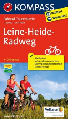 Kompass Fahrrad-Tourenkarte Leine-Heide-Radweg